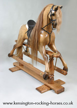 handcrafted wooden rocking horse